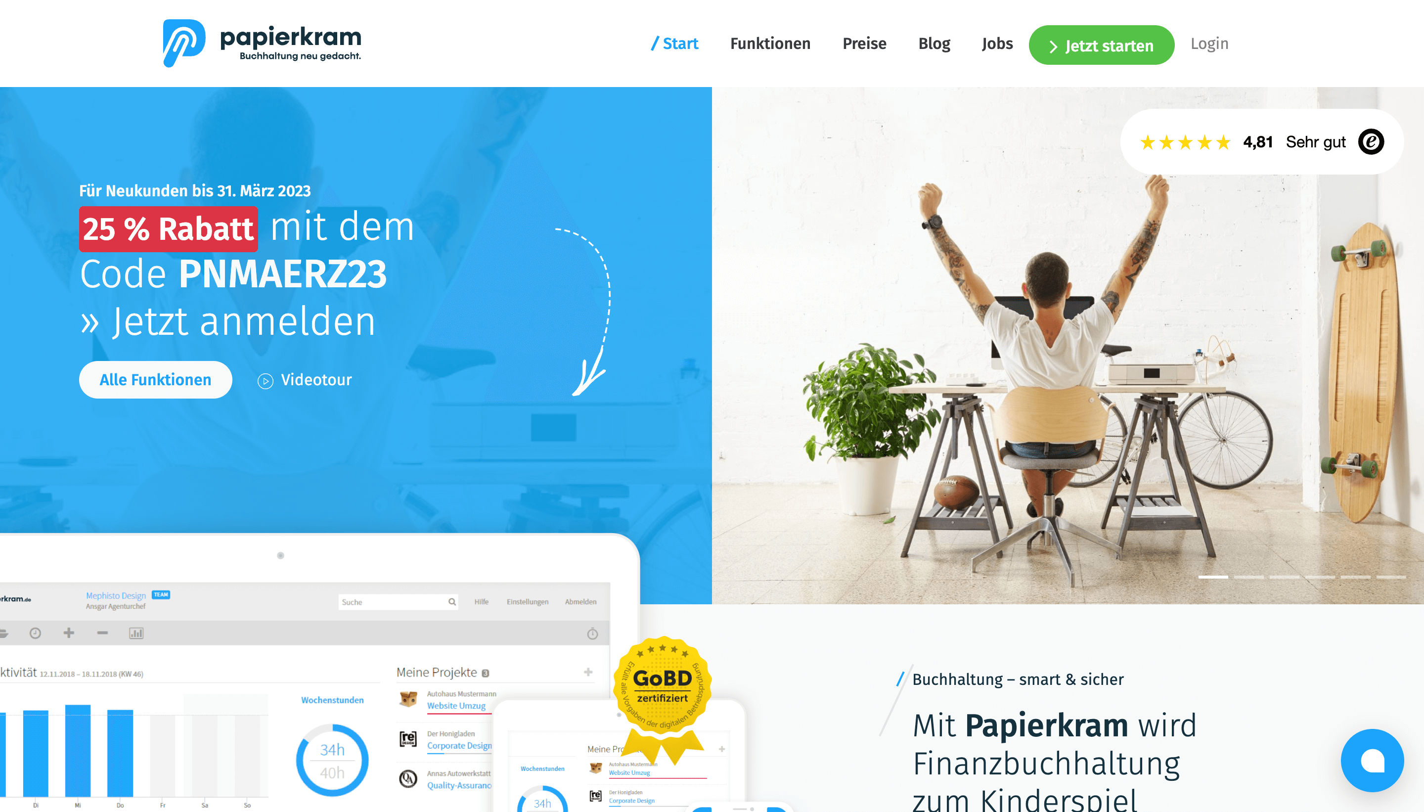 Online Buchhaltung Papierkram