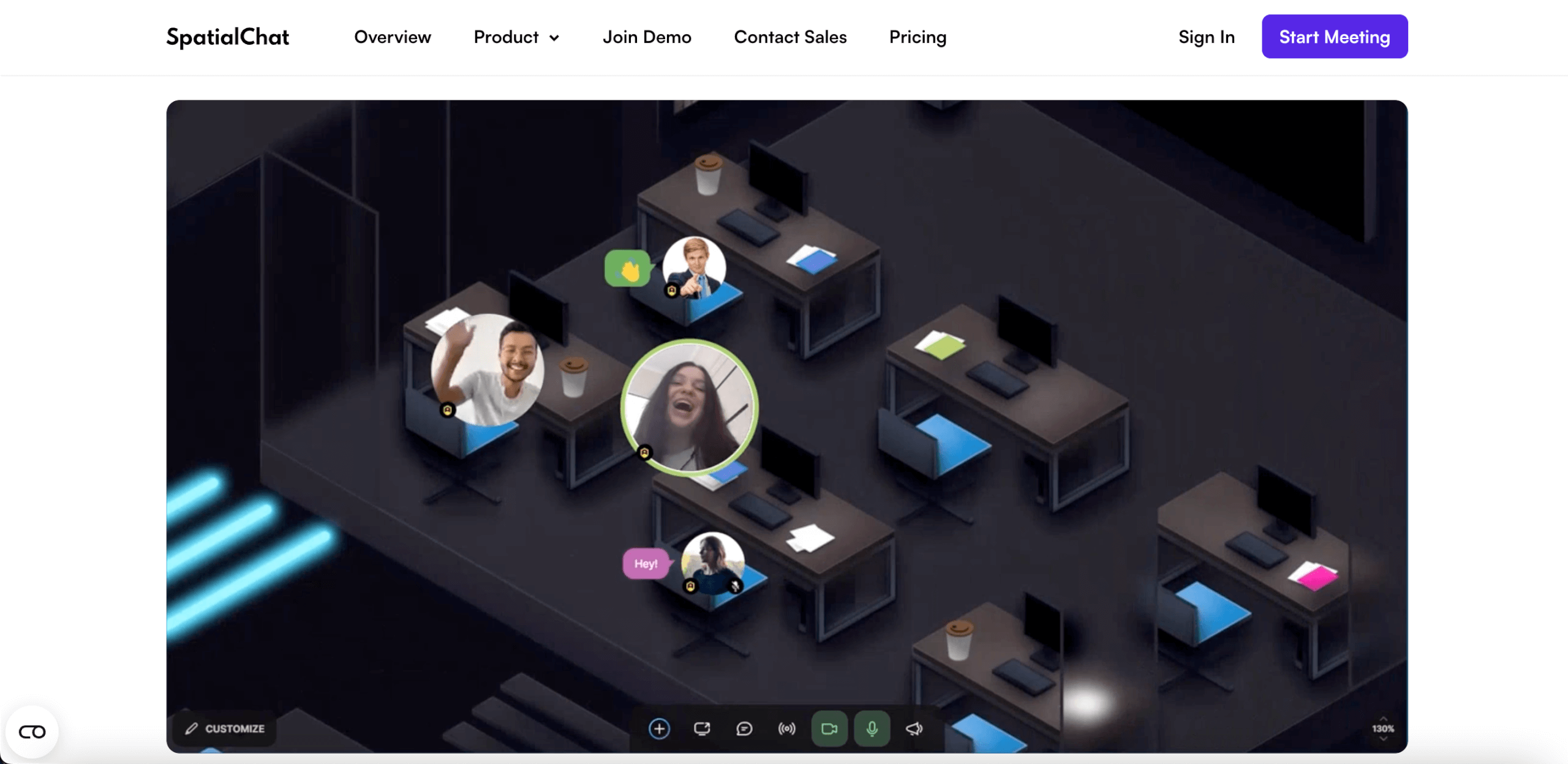 Virtuelles Coworking Anbieter SpatialChat