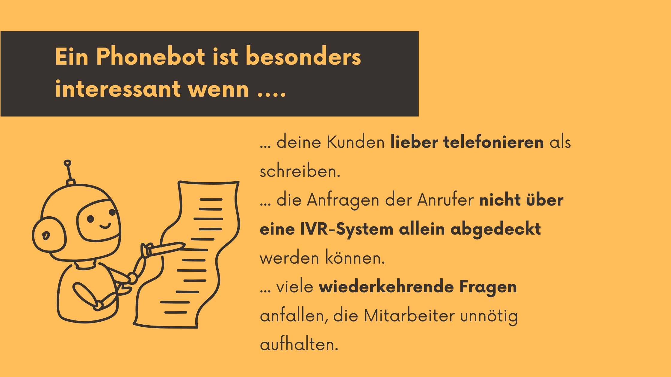 Phonebots im Kundenservice Anwendung