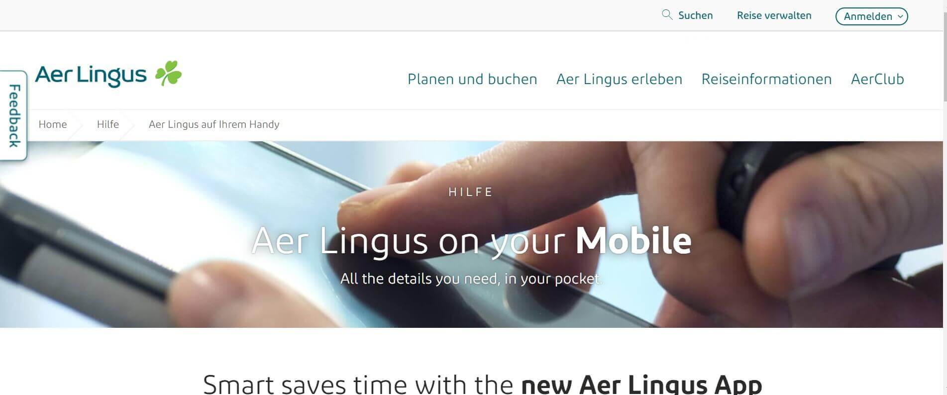 Check in App Aer Lingus 2