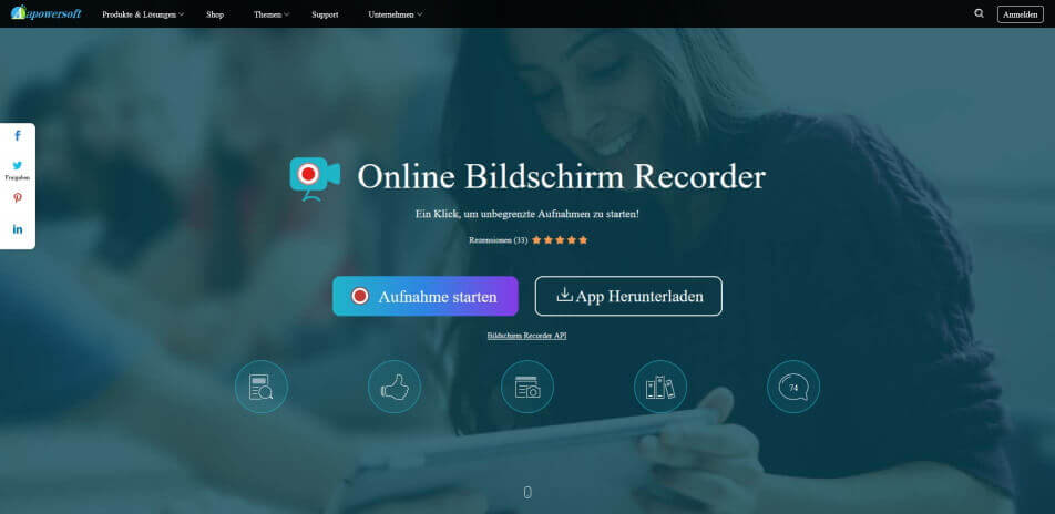 online video aufzeichnen Online Bildschirm Recorder by Apowersoft
