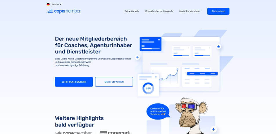 mitgliederbereich erstellen copemember