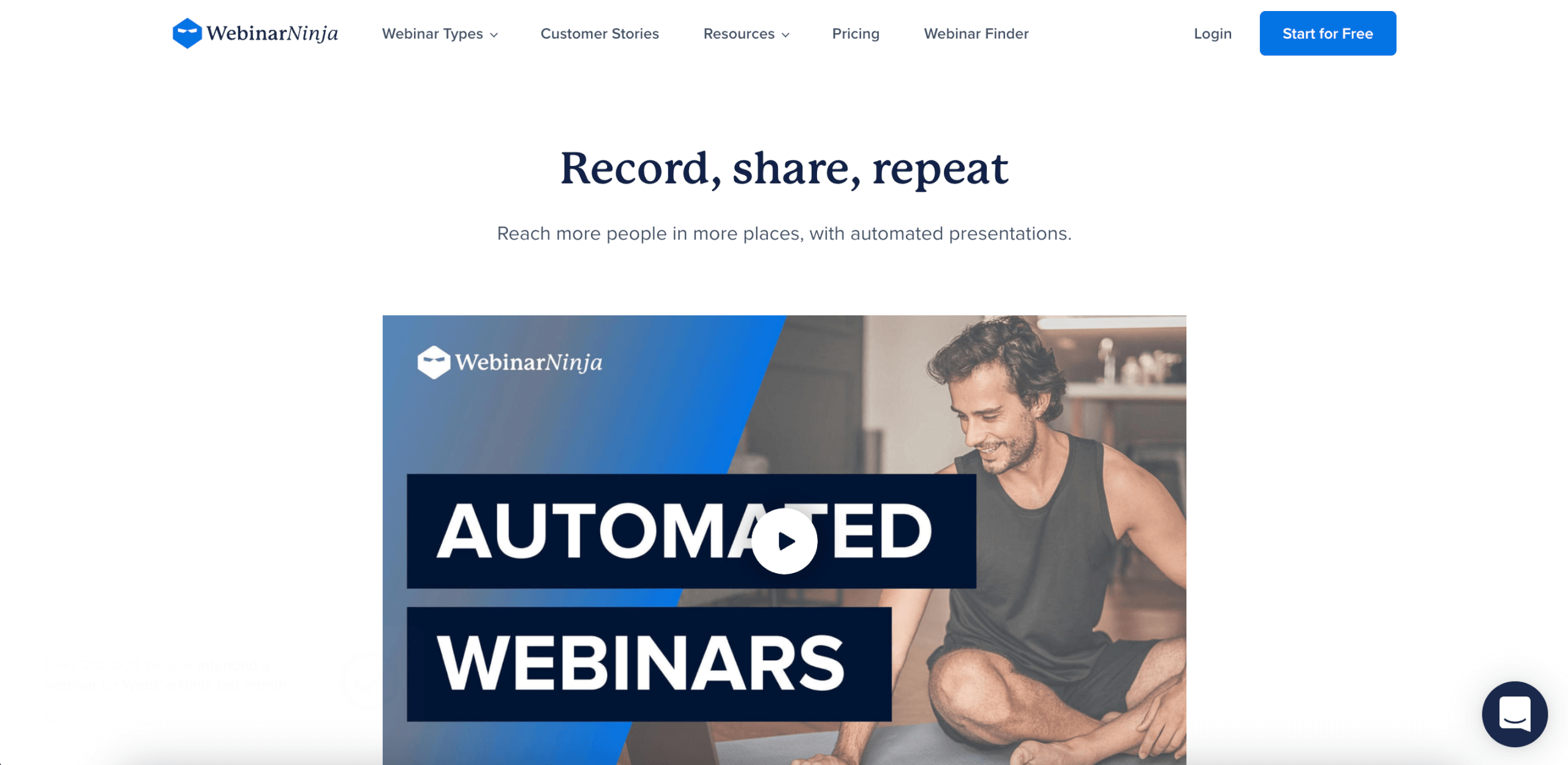 Automatisierte Webinare Anbieter WebinarNinja
