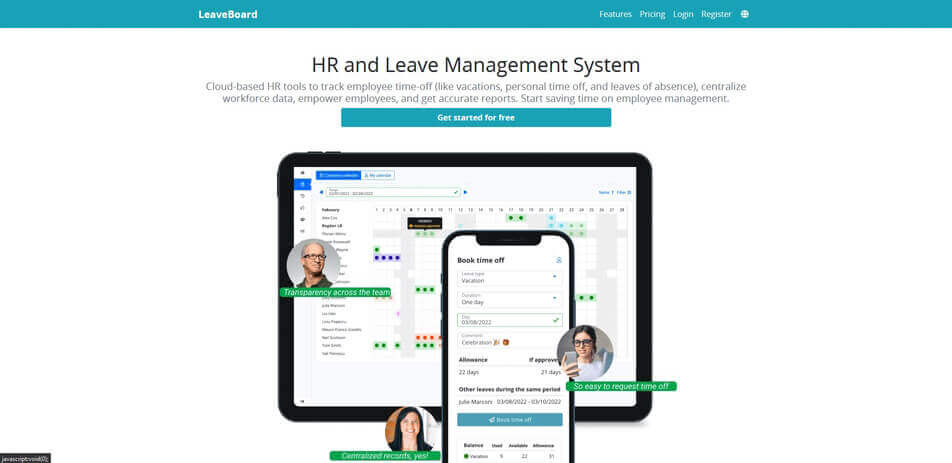 mitarbeiterverwaltung software leaveboard