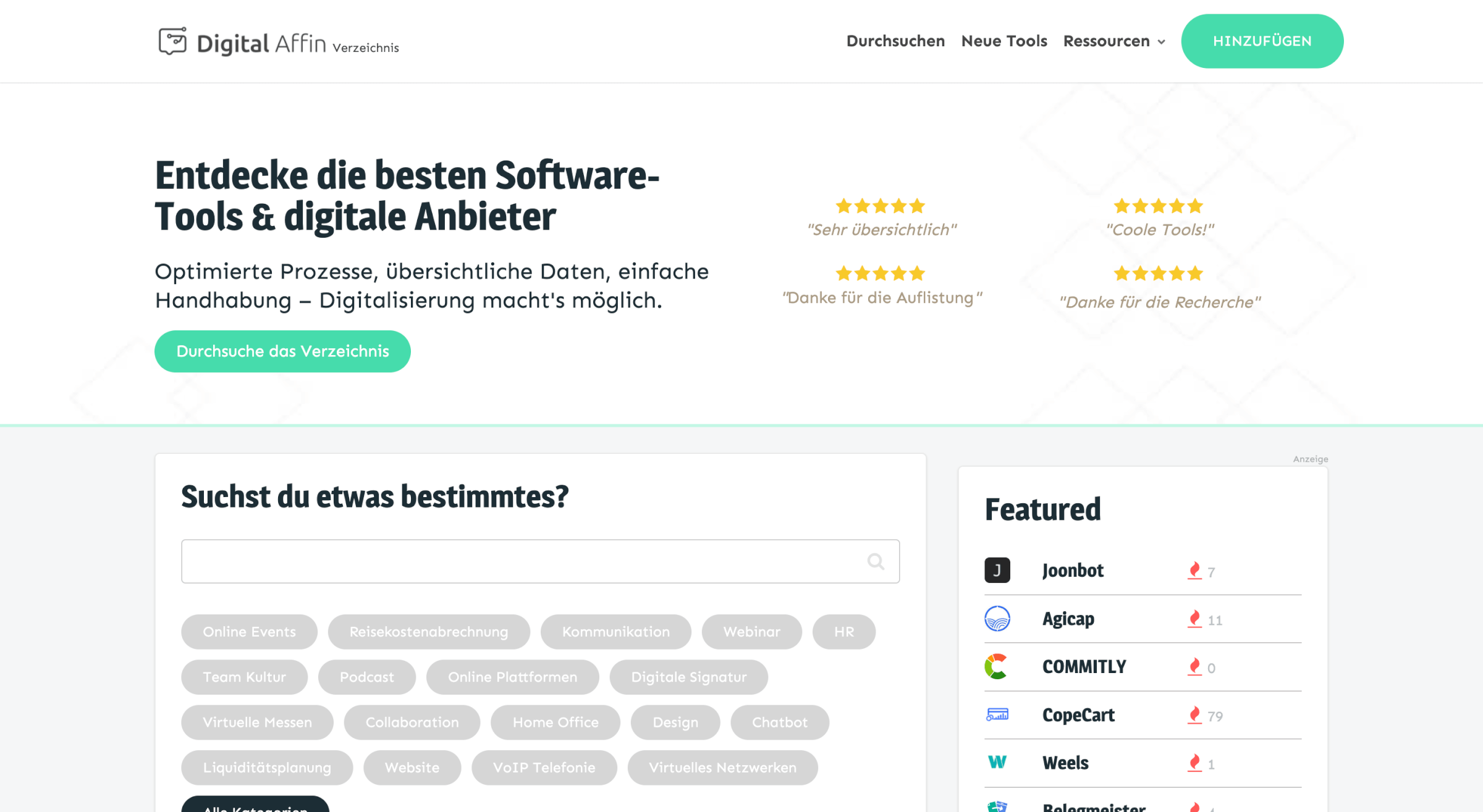 Neue Software einfuehren Digital Affin Verzeichnis