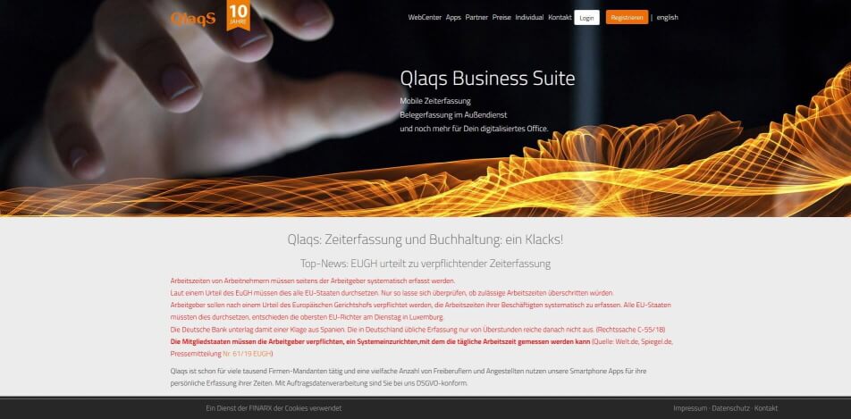 arbeitszeit digital erfassen digitale arbeitszeiterfassung zeiterfassung app digitale stempeluhr Qlaqs