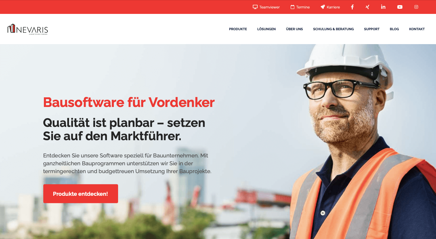Bausoftware Vergleich Anbieter Nevaris