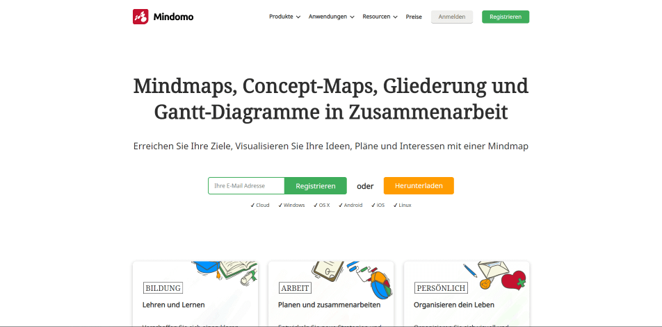 mindmapping tools mindomo startseite