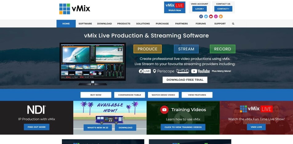 beste live streaming software kostenlos vmix
