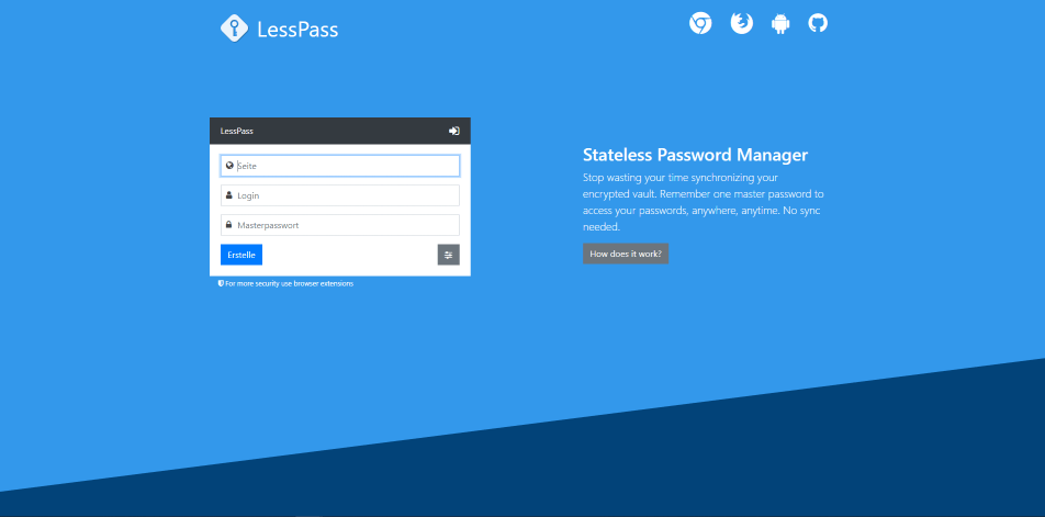 passwort manager lesspass startseite