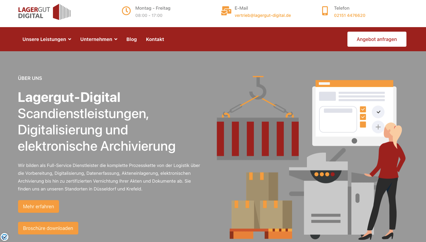 Bauakten scannen Anbieter Lagergut Digital