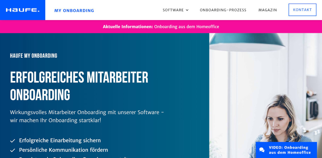 Onboarding Software HR Tools fuer neue Mitarbeiter Haufe myOnboarding Digital Affin
