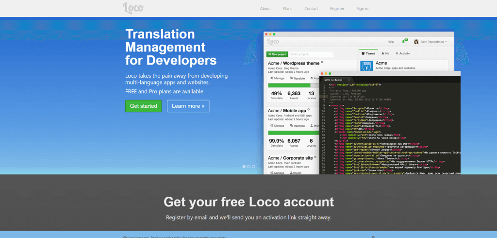 multilinguale website loco