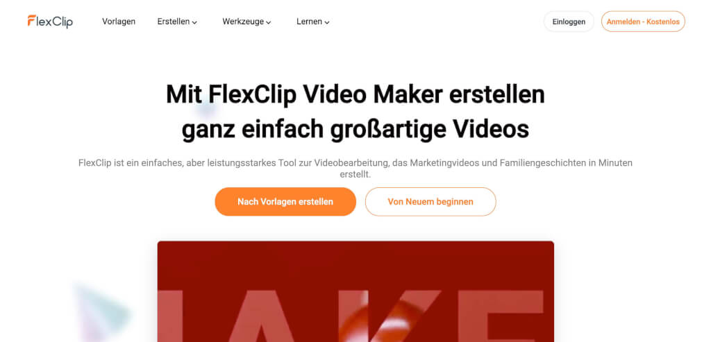 FlexClip Video Maker Startseite Digital Affin 1