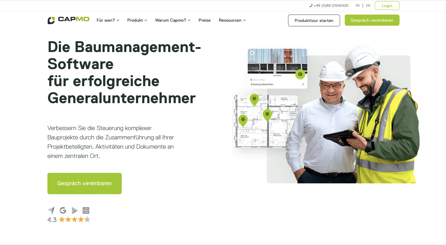 Bausoftware Vergleich Anbieter Capmo