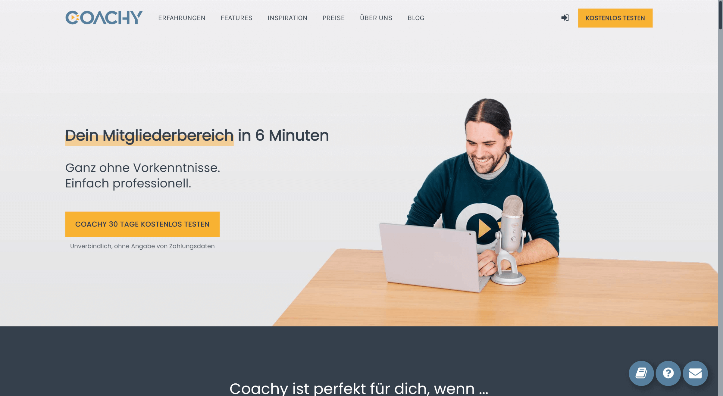 Mitgliederbereich erstellen COACHY
