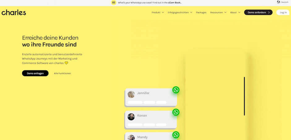 whatsapp business api Hello Charles