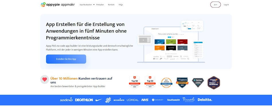 eigene app erstellen Appy Pie