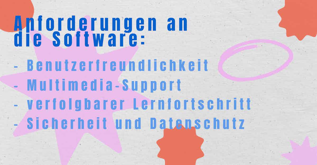 blended learning software anforderungen