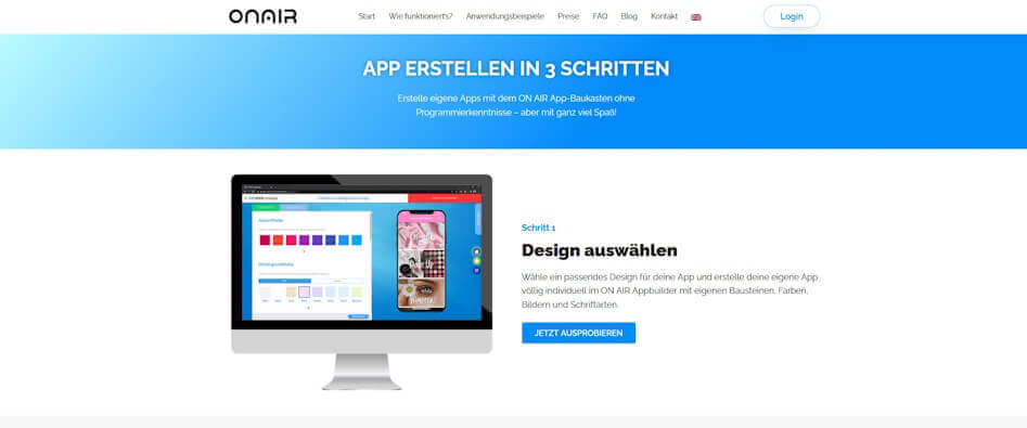 eigene app erstellen ON AIR