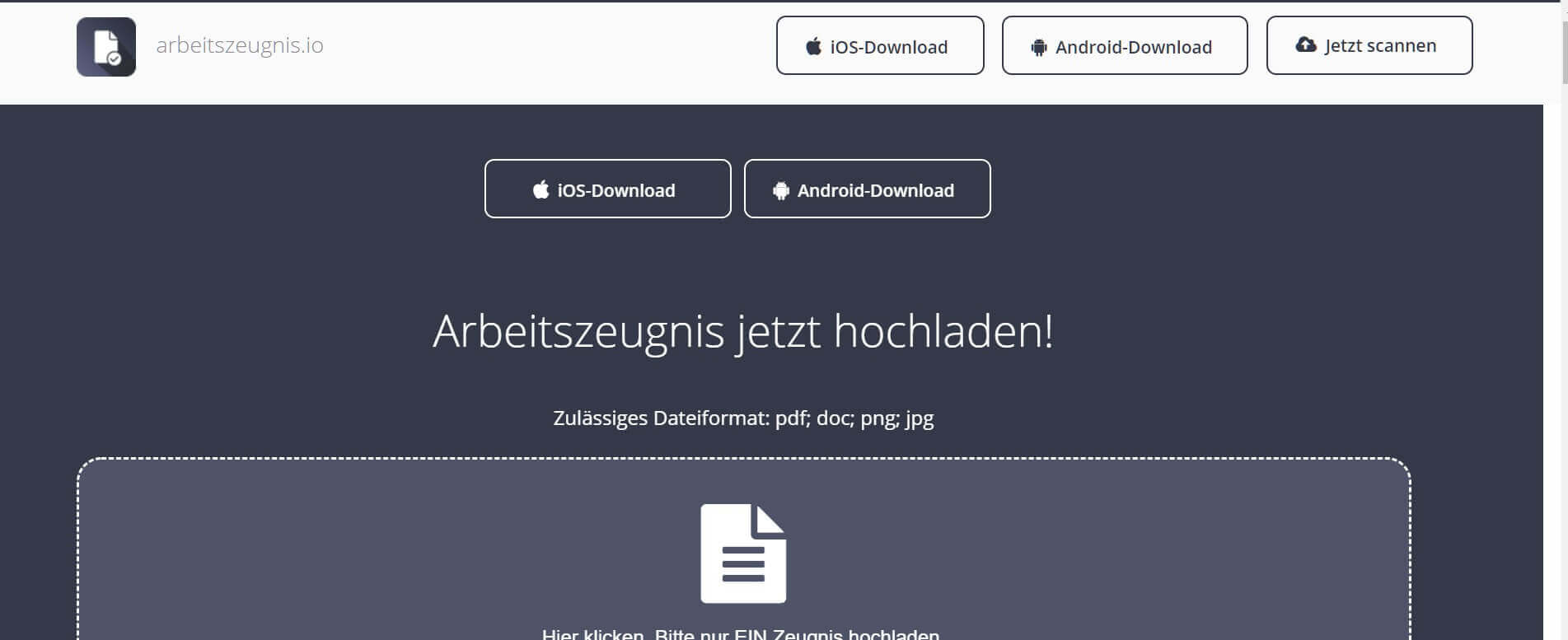 Digitale Bewerbung Arbeitszeugnis.io