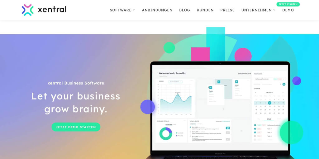 xentral ERP Software Startseite 1
