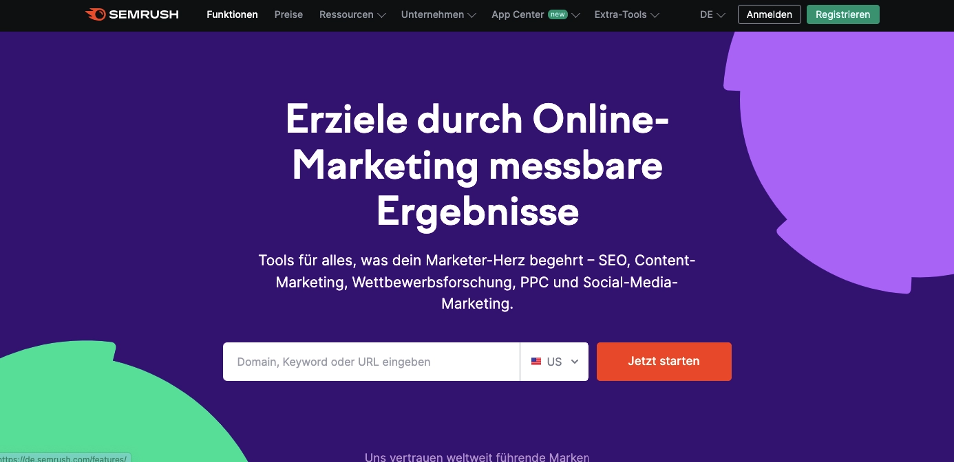 KI Textanalyse ANbieter Semrush