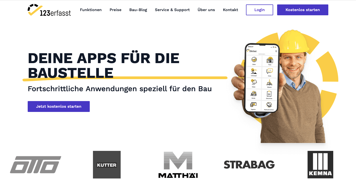 Bausoftware Vergleich Anbieter 123erfasst