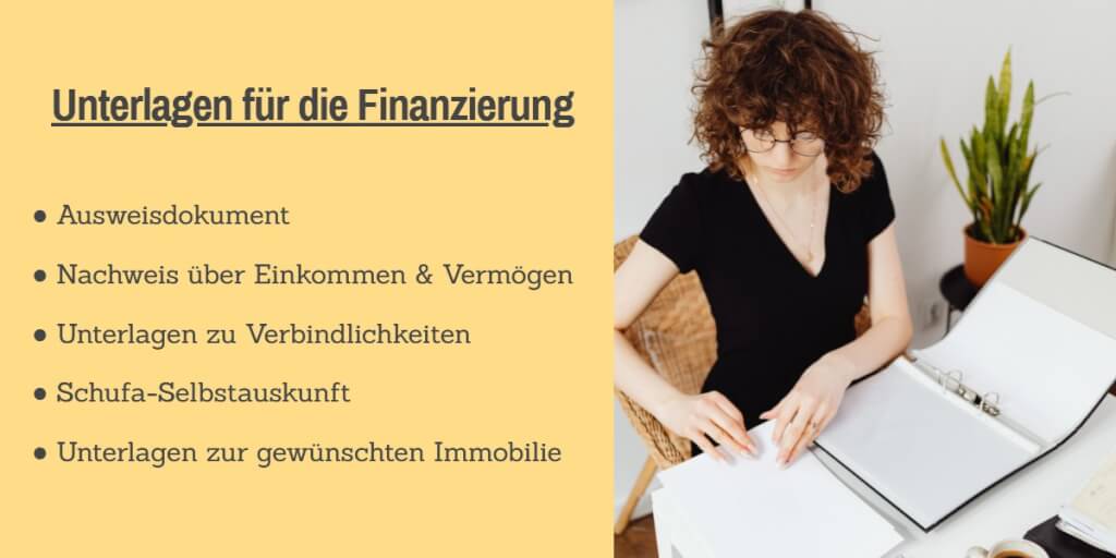 immobilienfinanzierung online unterlagen