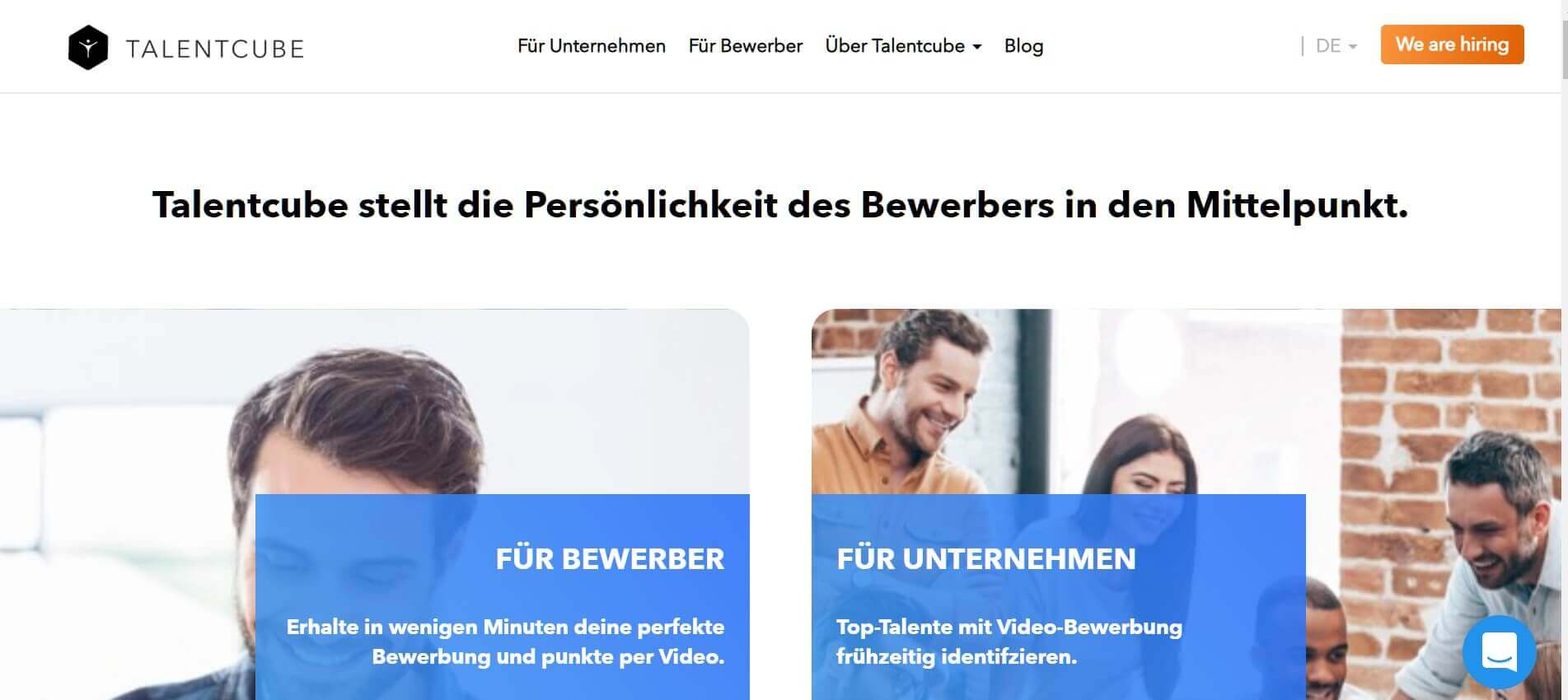 Digitale Bewerbung TALENTCUBE