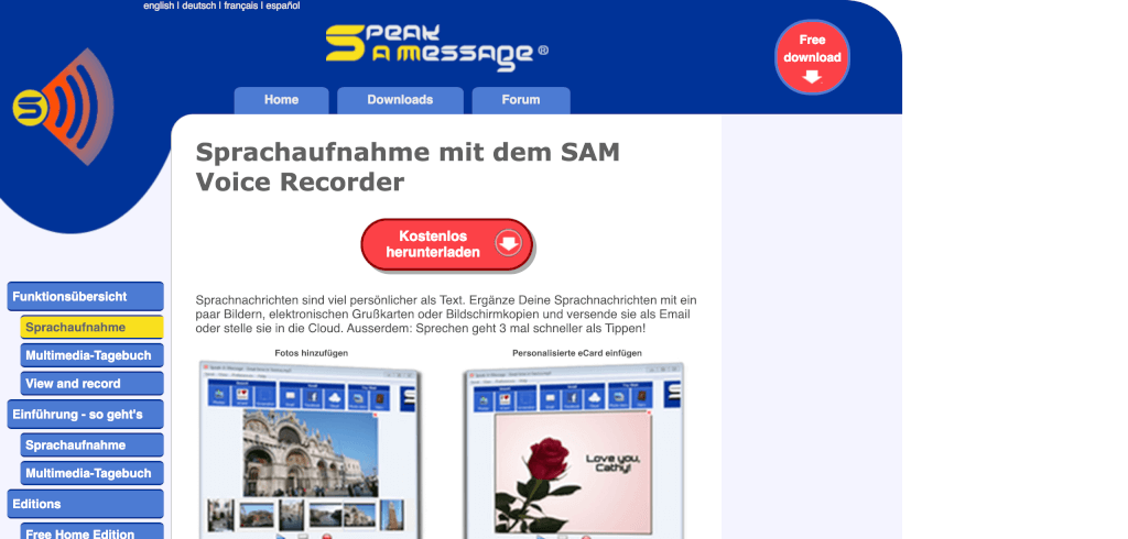 Sprachnachricht E Mail Marketing Speak A Message SAM 1