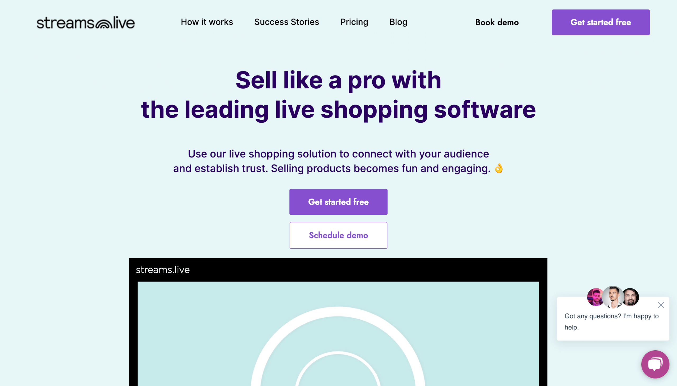 Live Shopping Software Streams live