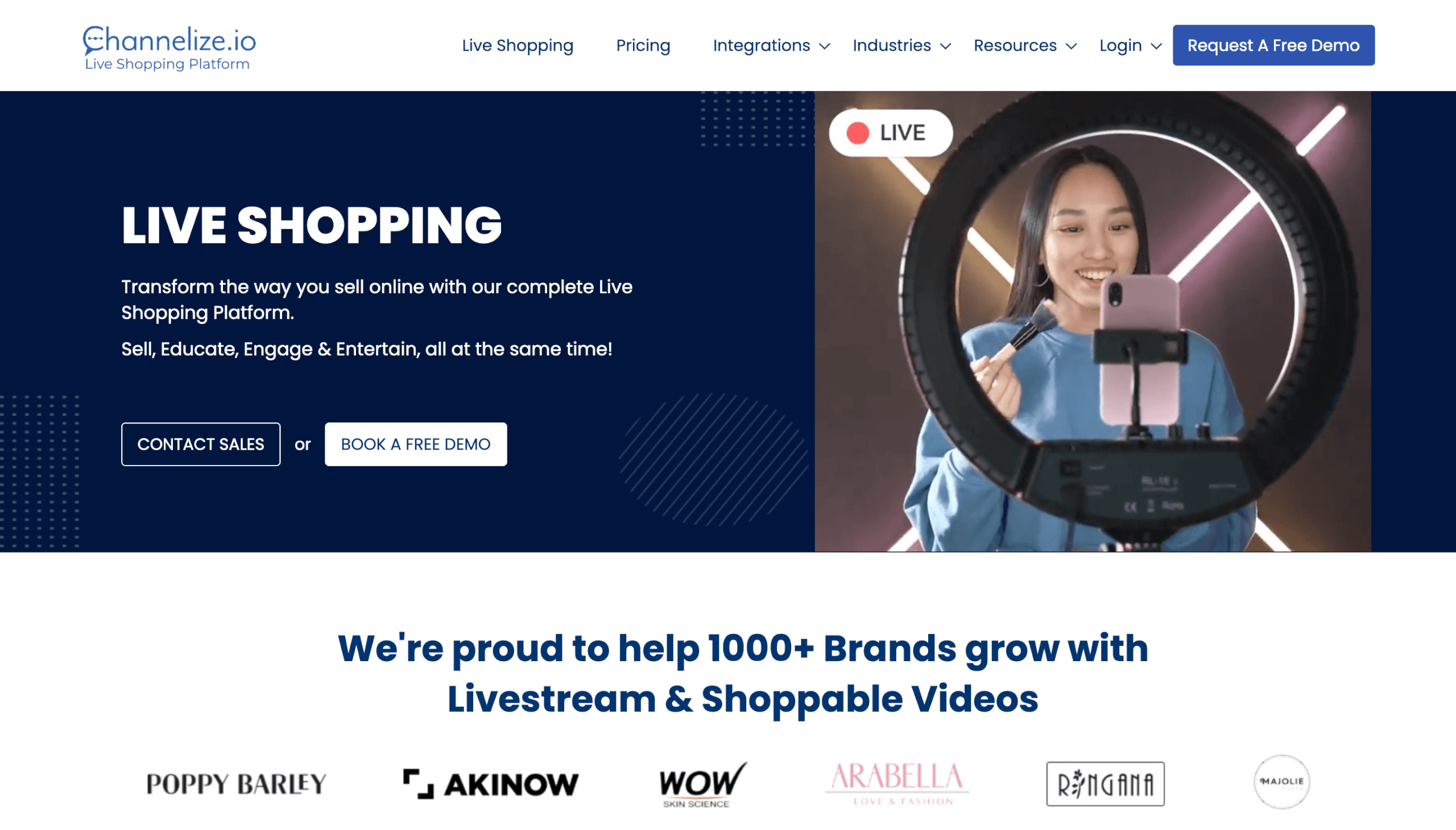 Live Shopping Software Channelize io