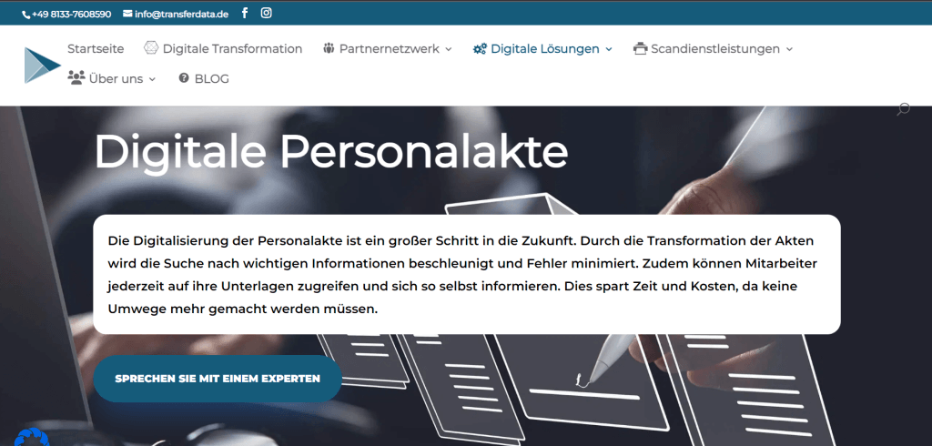 Personalakten scannen Transferdata