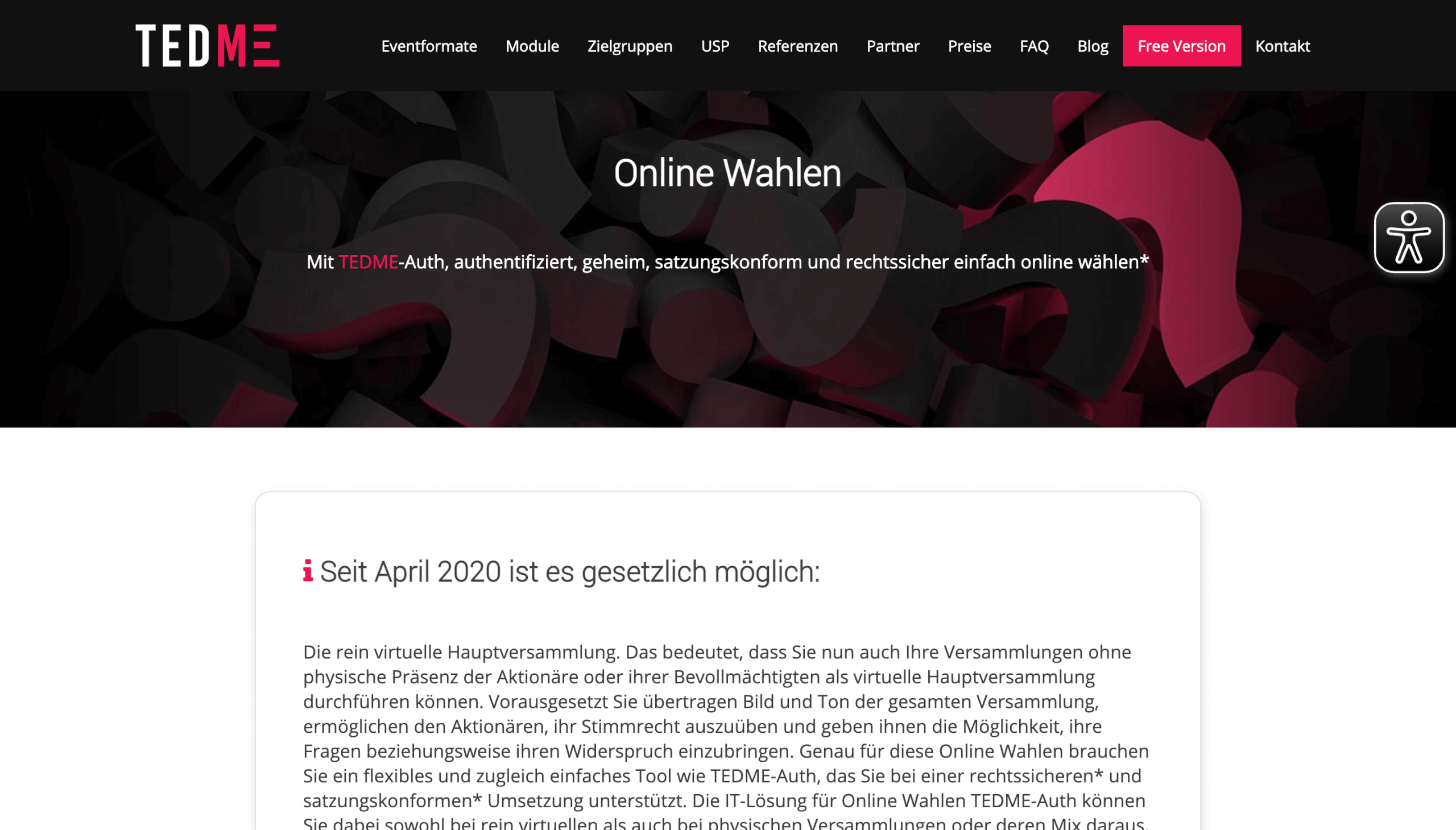 Digitale Wahlen TEDME