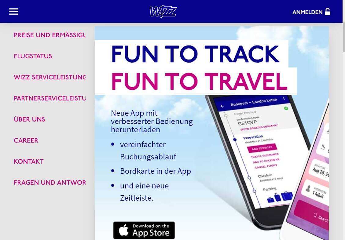 Check in App Wizz Air