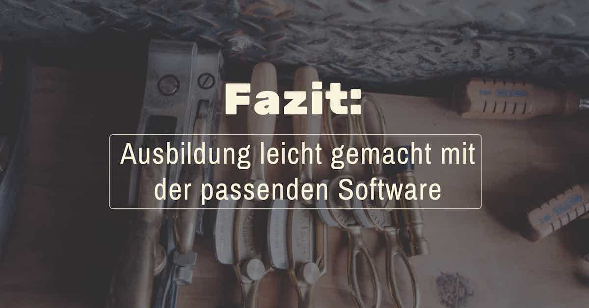 ausbildungssoftware fazit