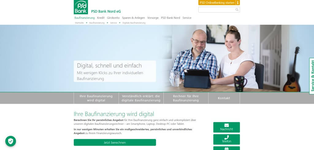 immobilienfinanzierung online psd