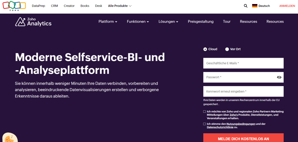 datenanalyse software zoho analytics