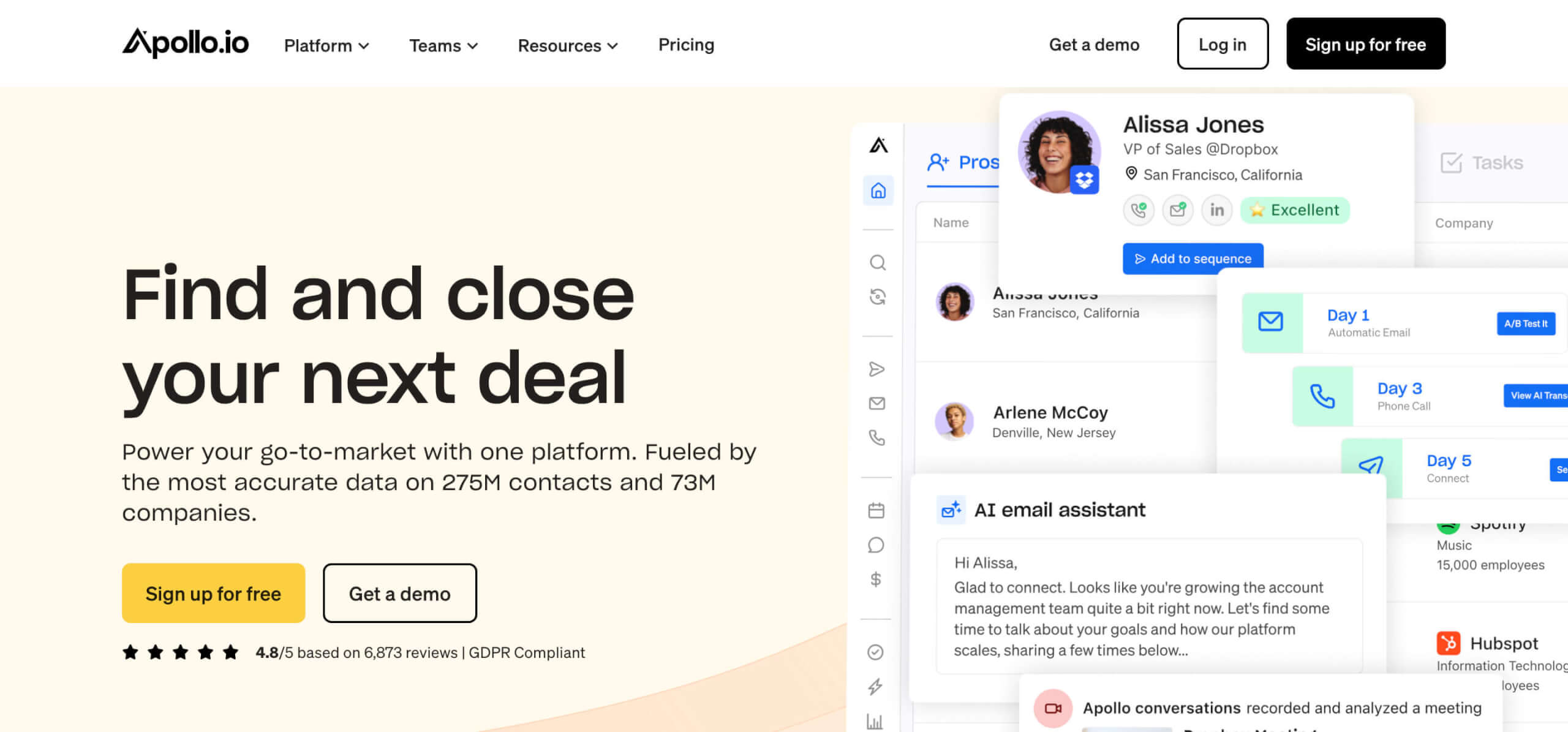 Sales Intelligence and Engagement Platform Apollo Digital Affin 1