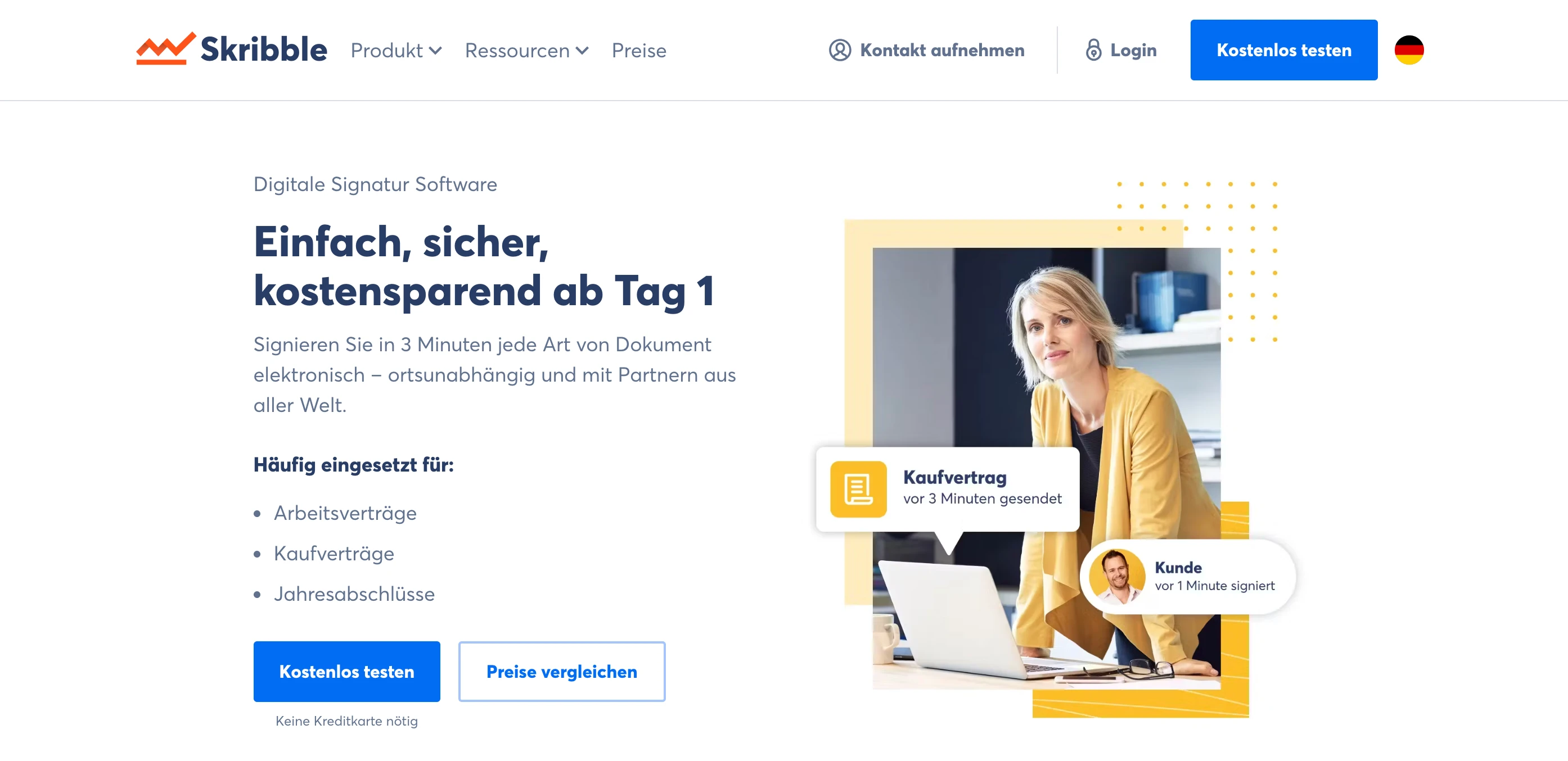 skribble digitale signatur software digital affin