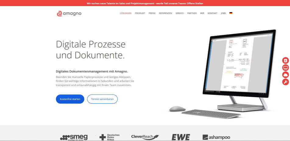 digitale eingangsrechnung Amagno