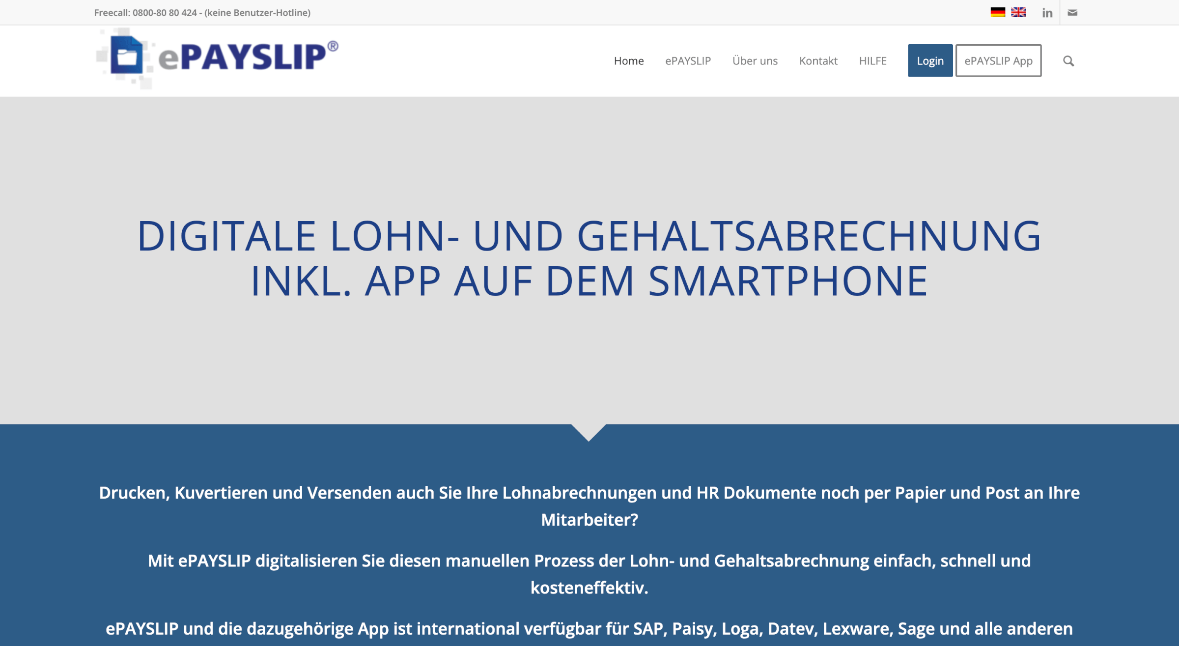 Digitale Lohnabrechnung ePAYSLIP