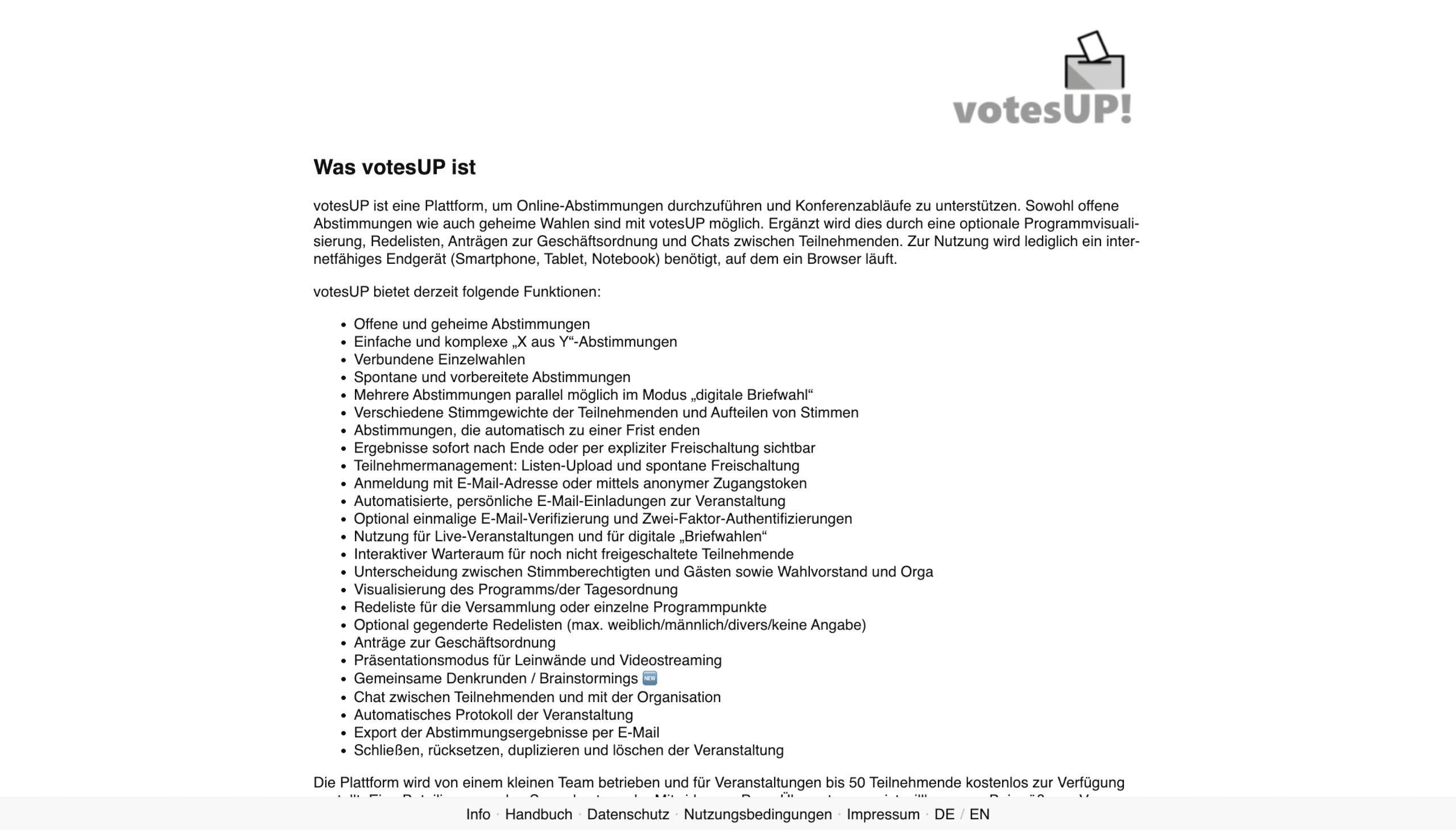 Digitale Wahlen votesUP