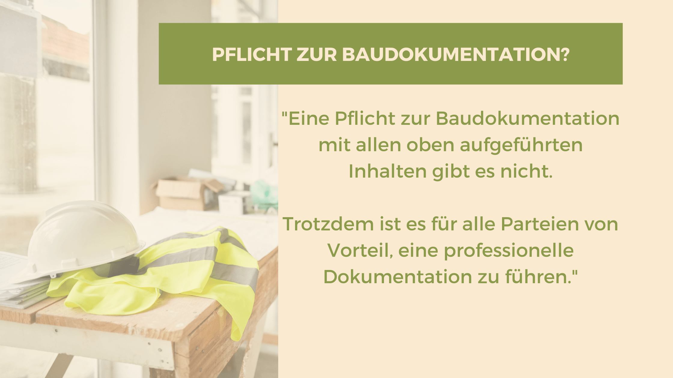 Baudokumentation Software Pflicht
