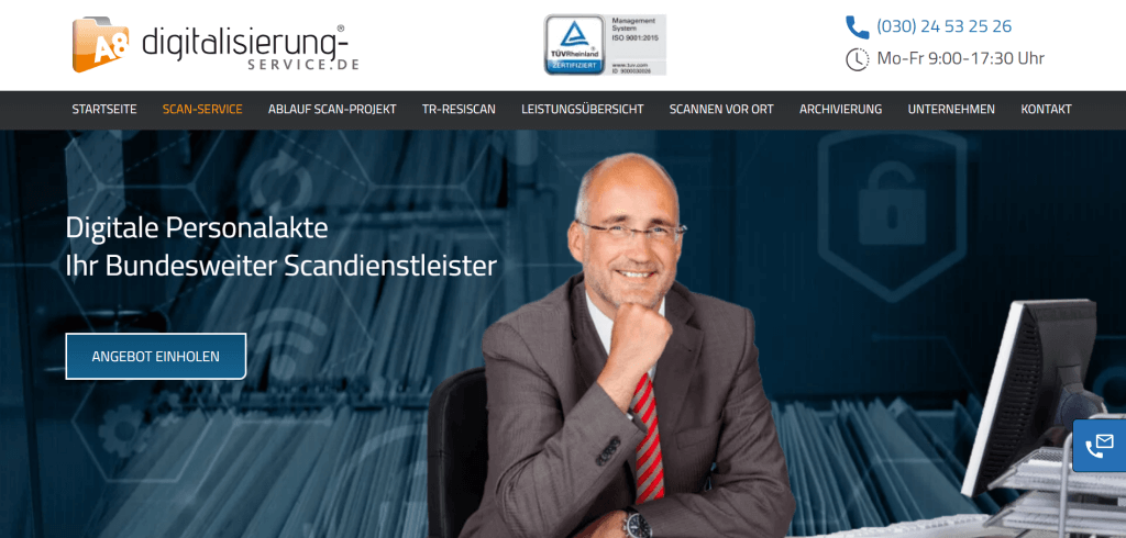 Personalakten scannen digitalisierung service