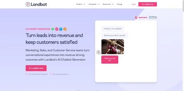 Landbot Drag-and-drop Chatbot Builder