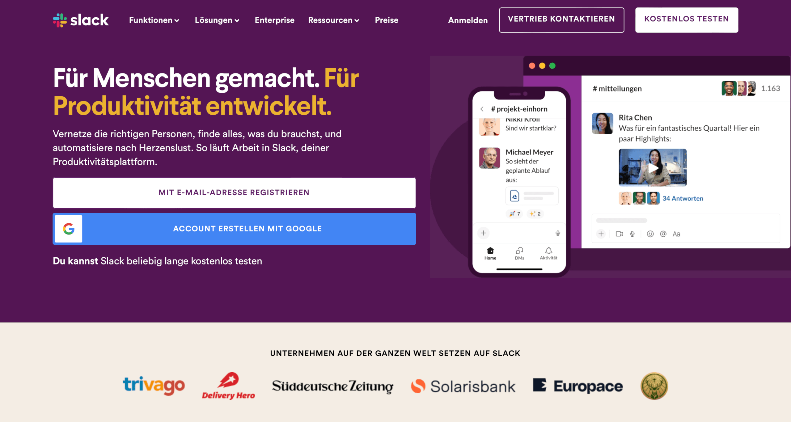 Enterprise Collaboration Anbieter Slack