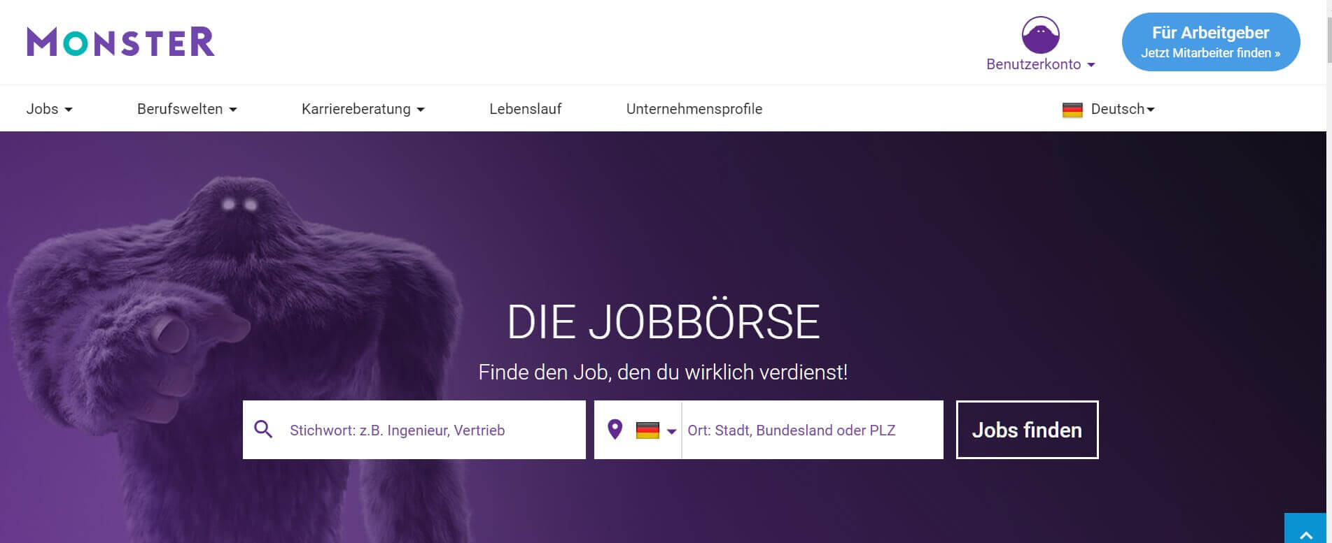 Digitale Bewerbung Monster
