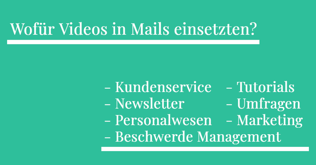 Wofuer Videos in Mails